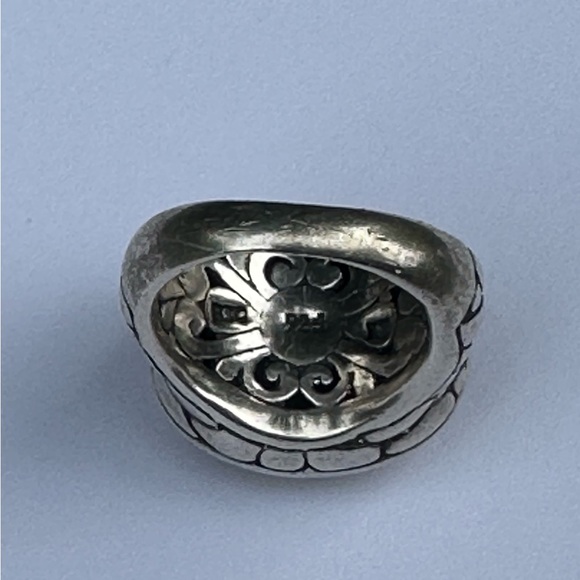 John Hardy blue topaz ring.  18k gold and 925 silver. Size 6.5 - Picture 4 of 4